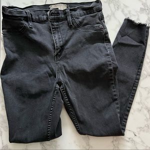 Free People Black skinny Jean cropped 7/8